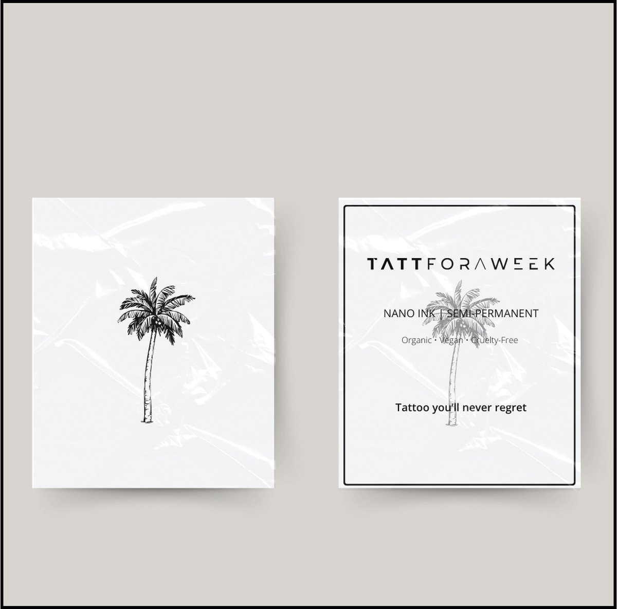 Tijdelijke tattoo palmboom | Neptattoo volwassenen | Tijdelijke tattoo voor volwassenen | Temporary tattoo | Plaktattoos voor volwassenen | Neptattoos | Probeer zorgeloos een tattoo | tattforaweek